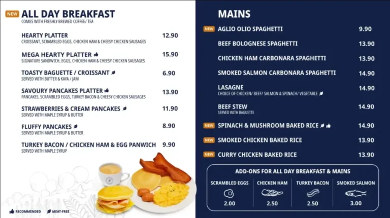 Delifrance Menu