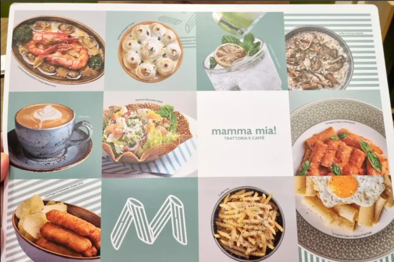 Mamma Mia Menu