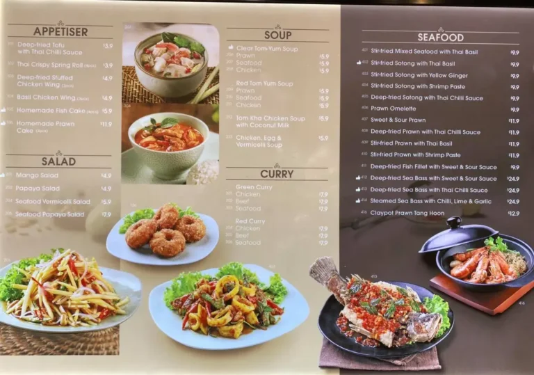 Sanook Kitchen Menu