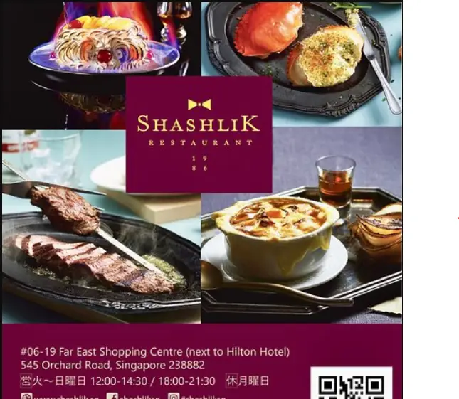 Shashlik Menu