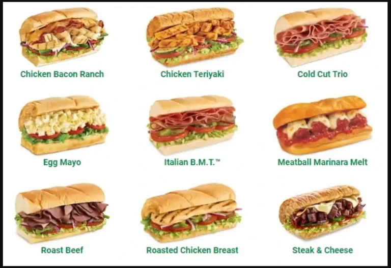 Subway Menu