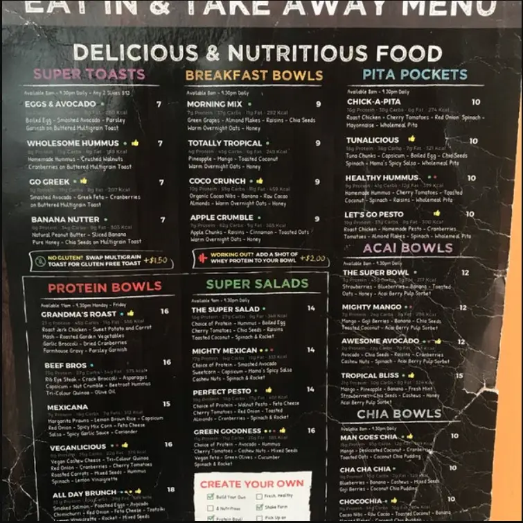 SHAKE FARM MENU