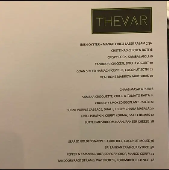 Thevar Menu