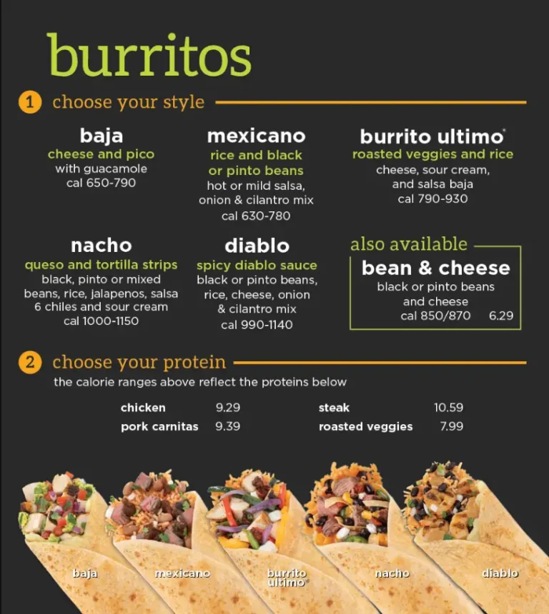 BAJA FRESH Menu